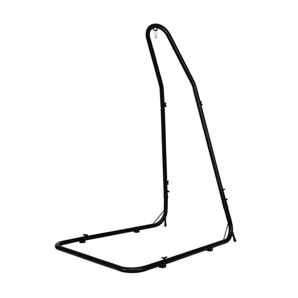 This adjustable hammock chair stand is perfect for your indoor or outdoor space. Â  It is more stabilized than others. The stand is height-adjustable so you can easily hang your hammock swing at a comfortable height. It uses heavy duty steel frame which s