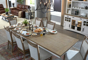 Americana Modern Dining 88 In. Trestle Extendable Dining Table