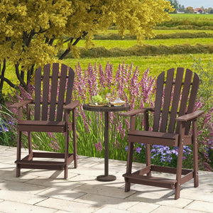 HDPE material for excellent abrasion and crack resistance<br>Elegant faux wood grain design provides natural charm<br>Wide seat and reclining backrest provides superior sitting experience <br>Armrests and footrests allows for full relaxation of elbows and