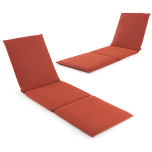 Foam-padded cushion can provide ideal support for pressure relief<br>Soft and breathable short fiber fabric cover improves seating comfort<br>Tri-fold lounge chaise cushion can fit different reclining positions<br>Fixing straps with hook and loop fastener