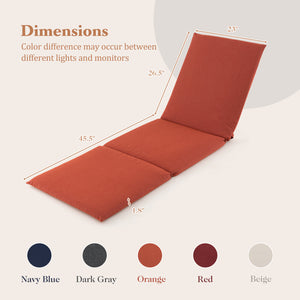 Foam-padded cushion can provide ideal support for pressure relief<br>Soft and breathable short fiber fabric cover improves seating comfort<br>Tri-fold lounge chaise cushion can fit different reclining positions<br>Fixing straps with hook and loop fastener