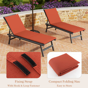 Foam-padded cushion can provide ideal support for pressure relief<br>Soft and breathable short fiber fabric cover improves seating comfort<br>Tri-fold lounge chaise cushion can fit different reclining positions<br>Fixing straps with hook and loop fastener