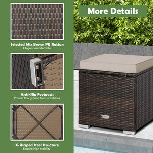 Can be used as a storage box  a footstool  a side table or an additional seat<br>Ample storage space inside offers more convenience<br>Soft seat cushions bring you optimal comfort<br>Smooth zippers make the cushion cover easy to remove and wash<br>Stable 