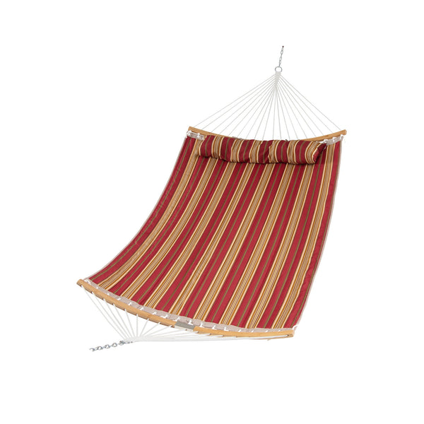 Fade-resistant polyester material ensures durability and comfort<br>Lying on the detachable pillow with a soft touch<br>More comfortable lying experience thanks to the spreader bars with curved design<br>Connectors of spreader bars avoid rusting<br>Stylis
