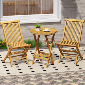 Premium teak wood ensures enduring performance and high strength<br>Natural material  exquisite craftsmanship and well-crafted details for reliability<br>Supported by cross-shaped structure for higher stability<br>The folded table can be easily stored int