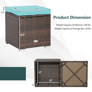 Can be used as a storage box  a footstool  a side table or an additional seat<br>Ample storage space inside offers more convenience<br>Soft seat cushions bring you optimal comfort<br>Smooth zippers make the cushion cover easy to remove and wash<br>Stable 