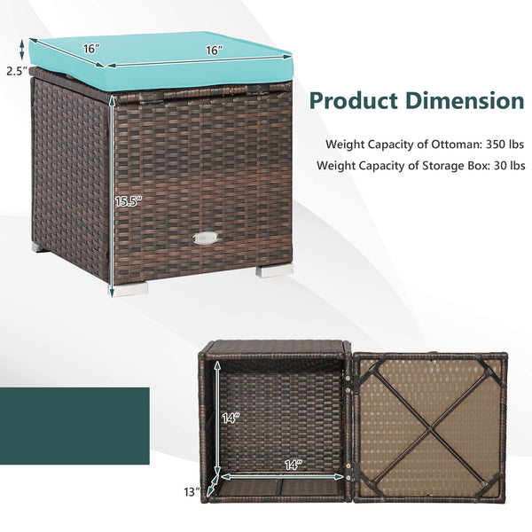 Can be used as a storage box  a footstool  a side table or an additional seat<br>Ample storage space inside offers more convenience<br>Soft seat cushions bring you optimal comfort<br>Smooth zippers make the cushion cover easy to remove and wash<br>Stable 