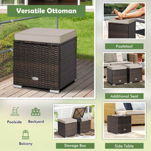 Can be used as a storage box  a footstool  a side table or an additional seat<br>Ample storage space inside offers more convenience<br>Soft seat cushions bring you optimal comfort<br>Smooth zippers make the cushion cover easy to remove and wash<br>Stable 