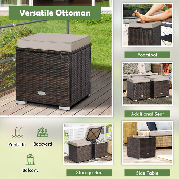 Can be used as a storage box  a footstool  a side table or an additional seat<br>Ample storage space inside offers more convenience<br>Soft seat cushions bring you optimal comfort<br>Smooth zippers make the cushion cover easy to remove and wash<br>Stable 