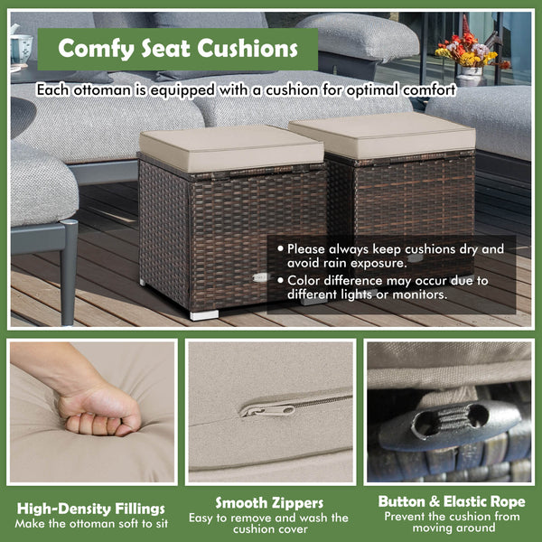 Can be used as a storage box  a footstool  a side table or an additional seat<br>Ample storage space inside offers more convenience<br>Soft seat cushions bring you optimal comfort<br>Smooth zippers make the cushion cover easy to remove and wash<br>Stable 