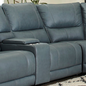 Whitman - Verona Azure - Powered By Freemotion Power Cordless Armless Recliner
