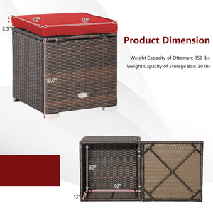 Can be used as a storage box  a footstool  a side table or an additional seat<br>Ample storage space inside offers more convenience<br>Soft seat cushions bring you optimal comfort<br>Smooth zippers make the cushion cover easy to remove and wash<br>Stable 