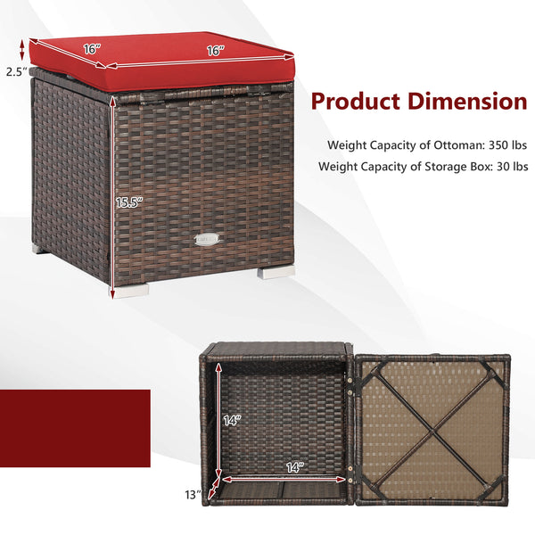 Can be used as a storage box  a footstool  a side table or an additional seat<br>Ample storage space inside offers more convenience<br>Soft seat cushions bring you optimal comfort<br>Smooth zippers make the cushion cover easy to remove and wash<br>Stable 