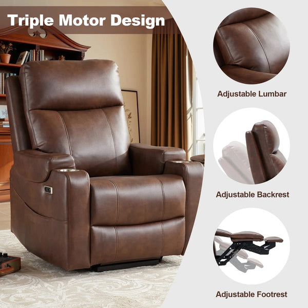 Reid Vegan Leather Power Lift Recliner