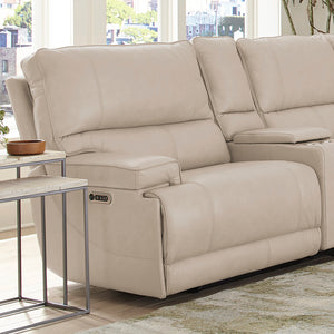Whitman - Verona Linen - Powered By Freemotion Power Cordless Left Arm Facing Recliner