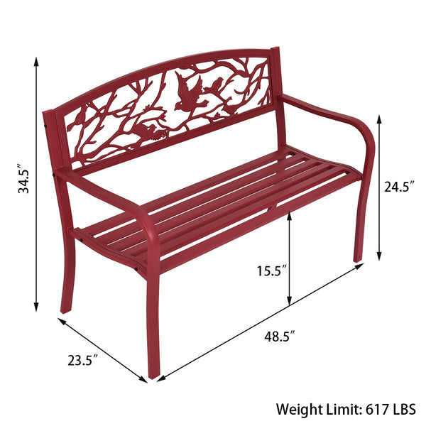High quality and brand new<br>Constructed with a solid steel frame  durable and sturdy<br>Strong  sturdy  and comfortable to sit<br>Ergonomic seating design<br>Back made of durable cast iron<br>With armrests<br>Four solid legs provide a safe place to sit 