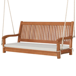 Sit on the comfortable porch swing on a hot summer night and sip a glass of wine with your beloved ones! Â  This 2-person porch swing bench is made of solid wood frame with a spray-painted surface  which can bring you an extraordinary experience while pro