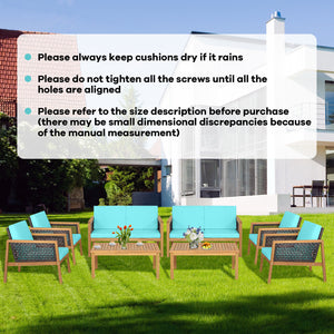 Come with 2 packages  may arrive separately <br>High quality acacia wood for steady performance and rustic touch <br>Withstand weather variations thanks to its all-weather mix of brown PE rattan <br>Bring a soft sitting experience with breathable and thic
