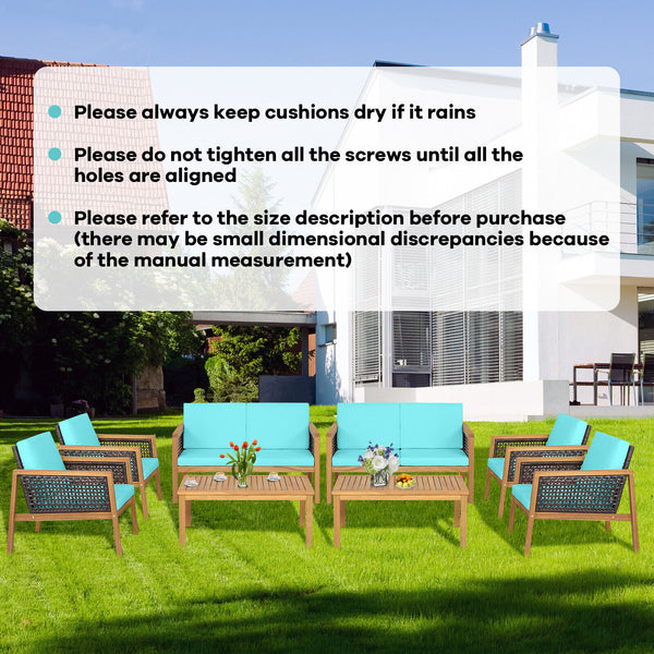 Come with 2 packages  may arrive separately <br>High quality acacia wood for steady performance and rustic touch <br>Withstand weather variations thanks to its all-weather mix of brown PE rattan <br>Bring a soft sitting experience with breathable and thic