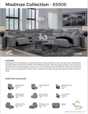 Modmax - Salt And Pepper - 7-Piece Power Reclining Sectional With RAF Press Back Power Chaise