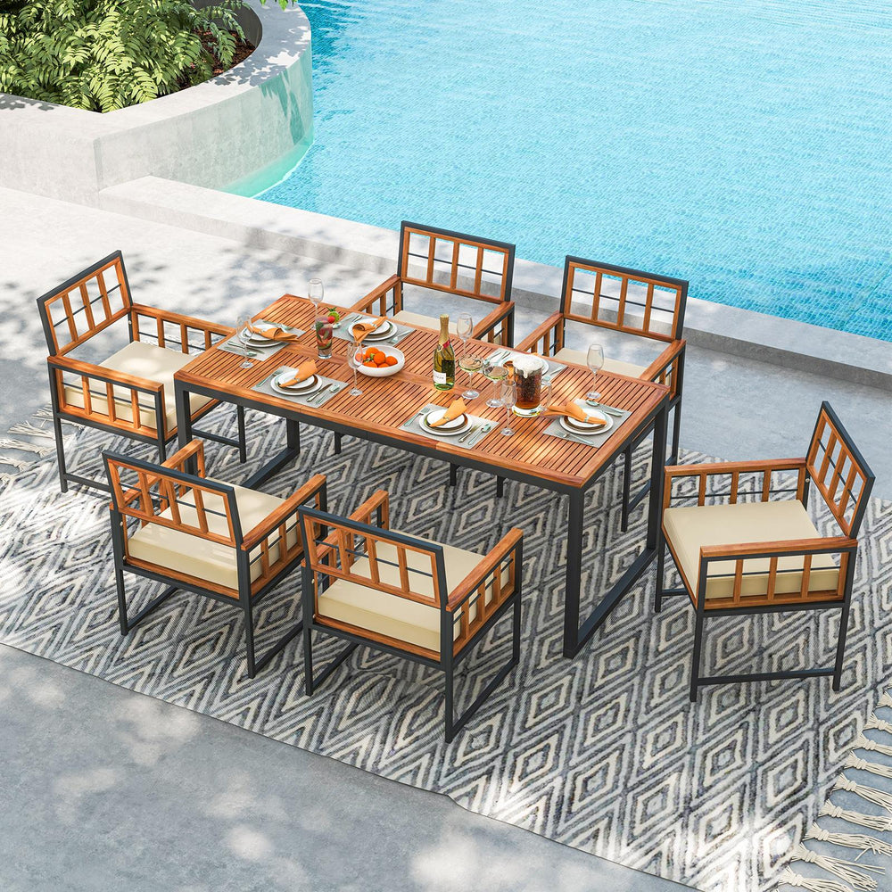 The surface of the wood is splinter-free  providing a smooth and safe touch<br>Add a touch of rustic charm thanks to its natural wood grain<br>Ensure stability and reliability with sturdy metal construction<br>Reinforced crossbars are added to the frame f