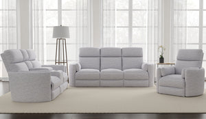 Radius - Mineral Power Reclining Sofa Loveseat and Recliner
