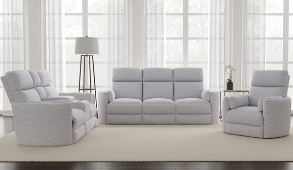 Radius - Mineral Power Reclining Sofa Loveseat and Recliner