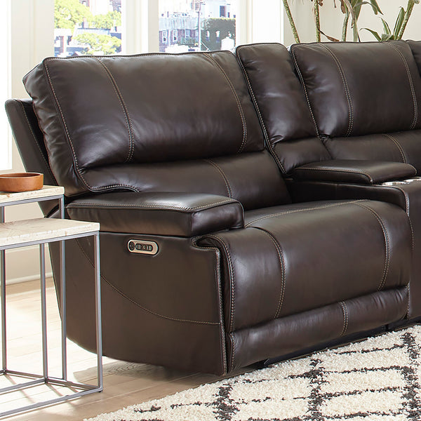 Whitman - Verona Coffee - Powered By Freemotion Power Cordless Left Arm Facing Recliner