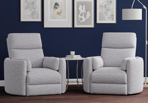Radius - Mineral Power Swivel Glider Recliner Two Pack
