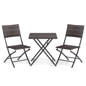 Premium mixed brown PE rattan for long-lasting elegance<br>Quick-folding design saves space and eases storage<br>Light weight allows effortless carrying and moving<br>Reinforced metal frame provides excellent stability<br>Firm crossbars and X-shaped struc