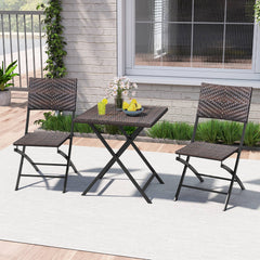 Premium mixed brown PE rattan for long-lasting elegance<br>Quick-folding design saves space and eases storage<br>Light weight allows effortless carrying and moving<br>Reinforced metal frame provides excellent stability<br>Firm crossbars and X-shaped struc