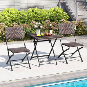 Premium mixed brown PE rattan for long-lasting elegance<br>Quick-folding design saves space and eases storage<br>Light weight allows effortless carrying and moving<br>Reinforced metal frame provides excellent stability<br>Firm crossbars and X-shaped struc