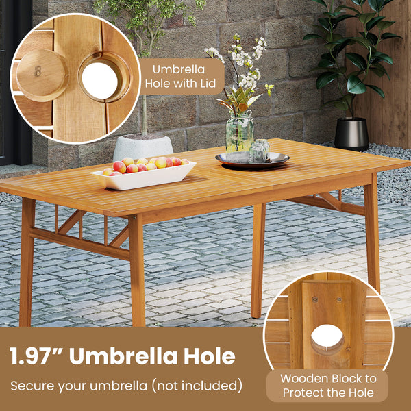 High-quality acacia wood brings natural beauty and splinter-free comfort<br>Curved chairs cradle spines  so long meals stay cozy Â <br>Make you feel cozier thanks to the cushioned seat<br>The fixing ties prevent cushions from slipping off<br>Removable cus