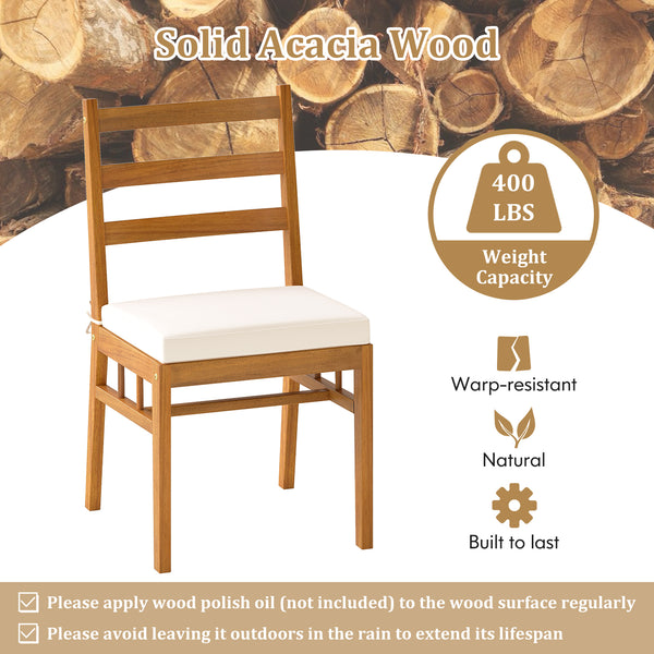 Bring natural beauty outdoors with acacia wood<br>Silky sanding erases splinters for a gentle touch every time Â <br>Curved backrest and cushioned seat for a comfortable seating experience<br>Secure cushions in place thanks to the fixing ties<br>Removable