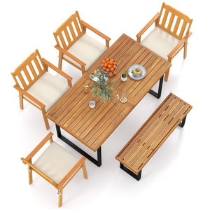 Acacia wood frame is solid and not easy to deform<br>Removable seat cushion is filled with sponge for prolonged comfort<br>Slanted backrest and armrests promote a natural sitting posture<br>Washable zippered cushion cover ensures a clean sitting environme