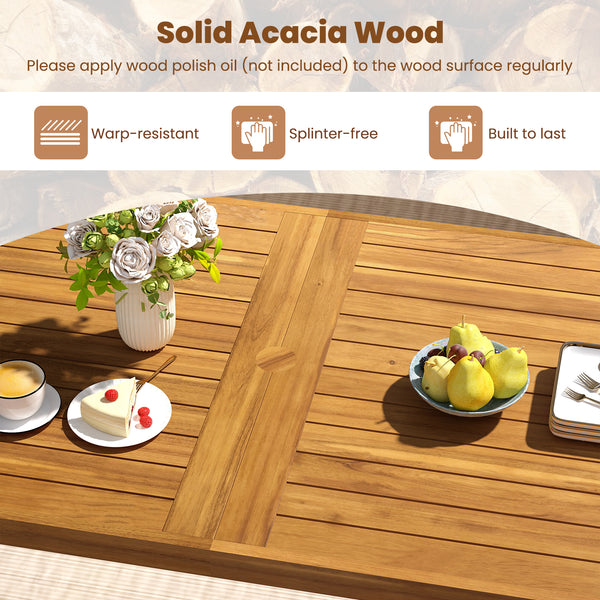 Acacia wood frame is solid and not easy to deform<br>Removable seat cushion is filled with sponge for prolonged comfort<br>Slanted backrest and armrests promote a natural sitting posture<br>Washable zippered cushion cover ensures a clean sitting environme