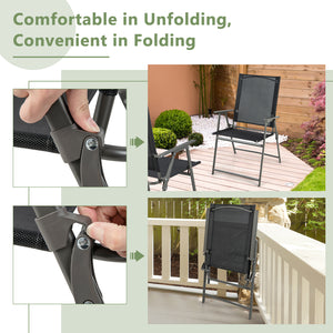 Â Includes a metal square table and 4 armchairs for outdoor gatherings<br>Â Ideal for intimate gatherings  al fresco dining and bistro experiences<br>Â Easy  quick  and effortless to fold into a flat size  save floor space<br>Â Foldable design  stay away 