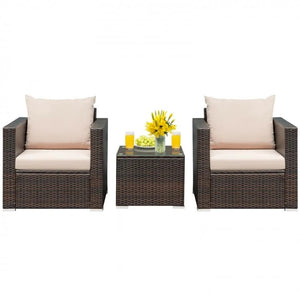 Ultimate Outdoor Bundle: Perfect summer oasis for backyard family fun <br>6-Piece Premium Rattan Set: Durable  weather-resistant  and elegant wicker <br>Upgraded Cozy Cushions: High-density sponge with removable washable covers <br>2 Tempered Glass Tables
