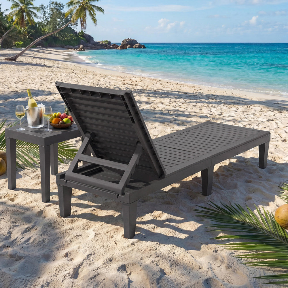 Sturdy construction and 6 reinforced legs offer strong support<br>Adjustable backrest with 5 positions can meet your different needs<br>Simple and stylish style can well match with other outdoor furniture<br>The hollowed-out design helps to ventilate and 