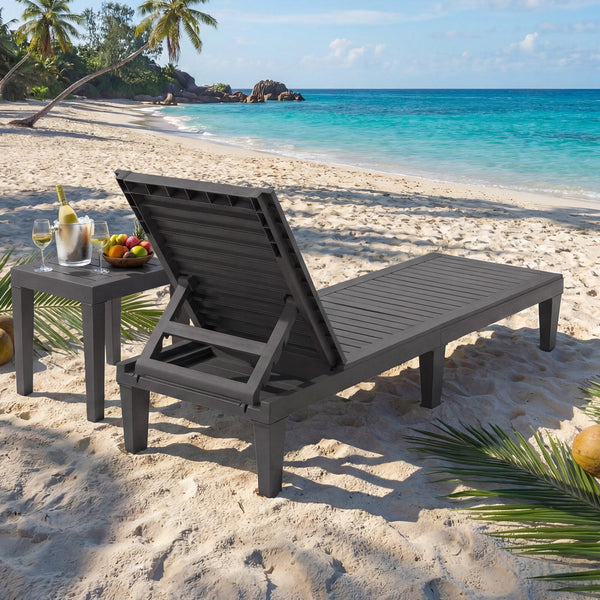Sturdy construction and 6 reinforced legs offer strong support<br>Adjustable backrest with 5 positions can meet your different needs<br>Simple and stylish style can well match with other outdoor furniture<br>The hollowed-out design helps to ventilate and 