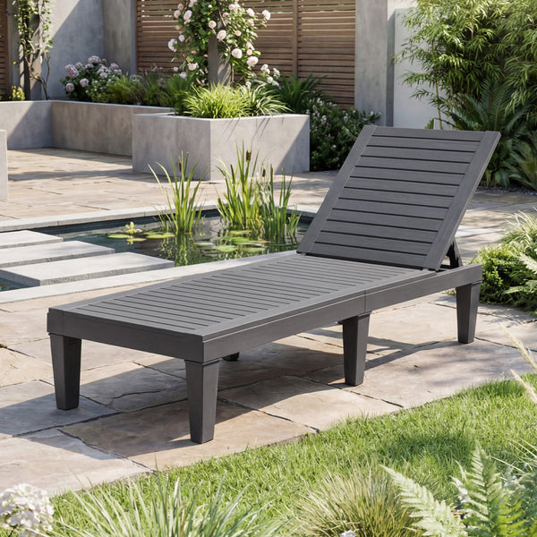 Sturdy construction and 6 reinforced legs offer strong support<br>Adjustable backrest with 5 positions can meet your different needs<br>Simple and stylish style can well match with other outdoor furniture<br>The hollowed-out design helps to ventilate and 