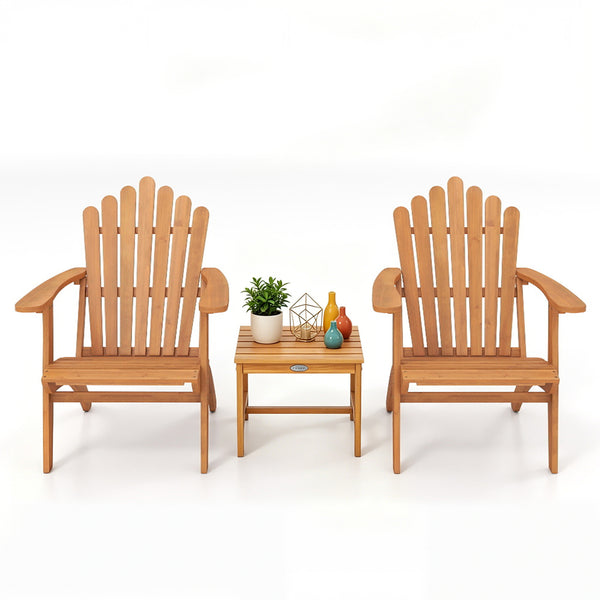 Built to last with natural and sturdy acacia wood Angled backrest for better support during longer sitting Wide armrests enable you to rest and relax your arms More comfortable to sit thanks to a gently curved seat Side table for convenient access to your