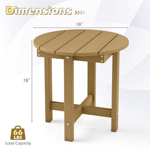 All-weather HIPS material is anti-crack  sun-protective  and waterproof Reinforced hardware and stable X-shaped base to ensure a reliable frame Slatted tabletop with stylish wood-grain detail for patio-ready appeal Features a smooth surface that is easy t