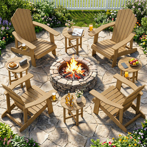 All-weather HIPS material is anti-crack  sun-protective  and waterproof Reinforced hardware and stable X-shaped base to ensure a reliable frame Slatted tabletop with stylish wood-grain detail for patio-ready appeal Features a smooth surface that is easy t