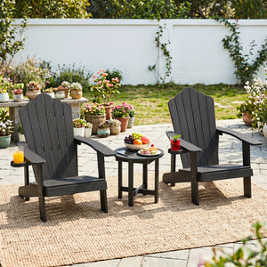 All-weather HIPS material is anti-crack  sun-protective  and waterproof Reinforced hardware and stable X-shaped base to ensure a reliable frame Slatted tabletop with stylish wood-grain detail for patio-ready appeal Features a smooth surface that is easy t