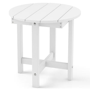 All-weather HIPS material is anti-crack  sun-protective  and waterproof Reinforced hardware and stable X-shaped base to ensure a reliable frame Slatted tabletop with stylish wood-grain detail for patio-ready appeal Features a smooth surface that is easy t