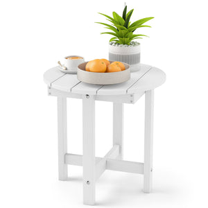 All-weather HIPS material is anti-crack  sun-protective  and waterproof Reinforced hardware and stable X-shaped base to ensure a reliable frame Slatted tabletop with stylish wood-grain detail for patio-ready appeal Features a smooth surface that is easy t