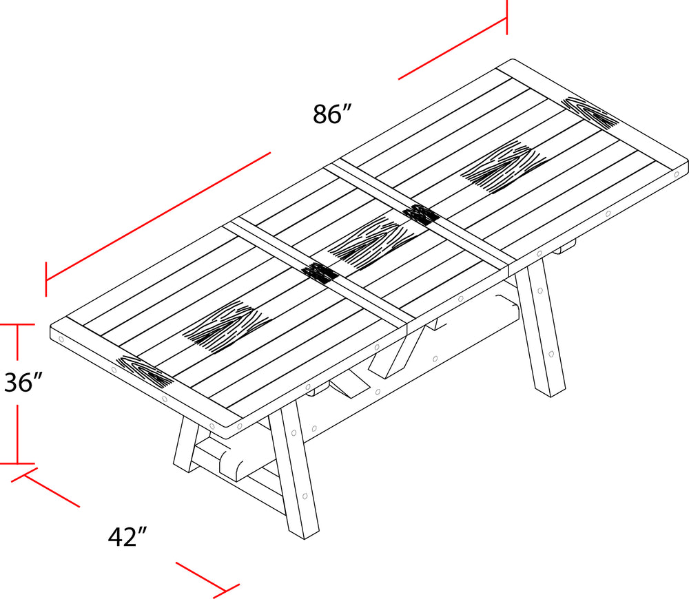 Lodge Dining Counter Height Dining Table Base
