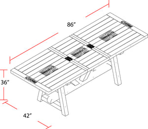 Lodge Dining Counter Height Dining Table Base