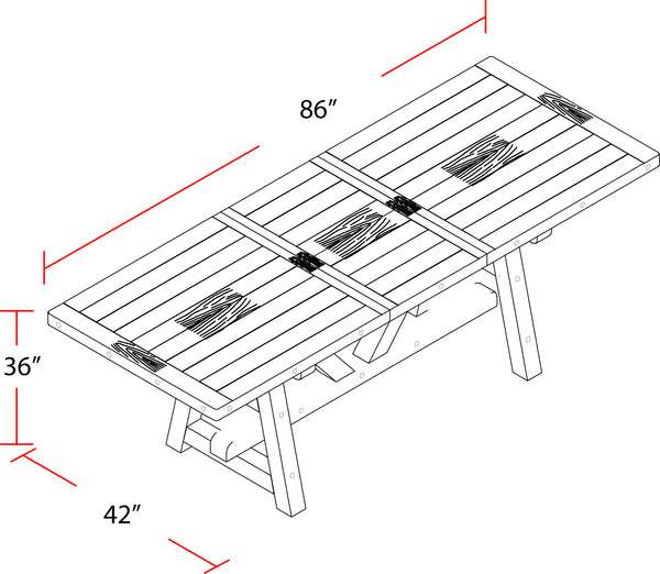 Lodge Dining Counter Height Dining Table Base